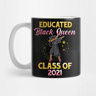 Dabbing Graduation Class Of 2021 Black Queen Girl Seniors Mug